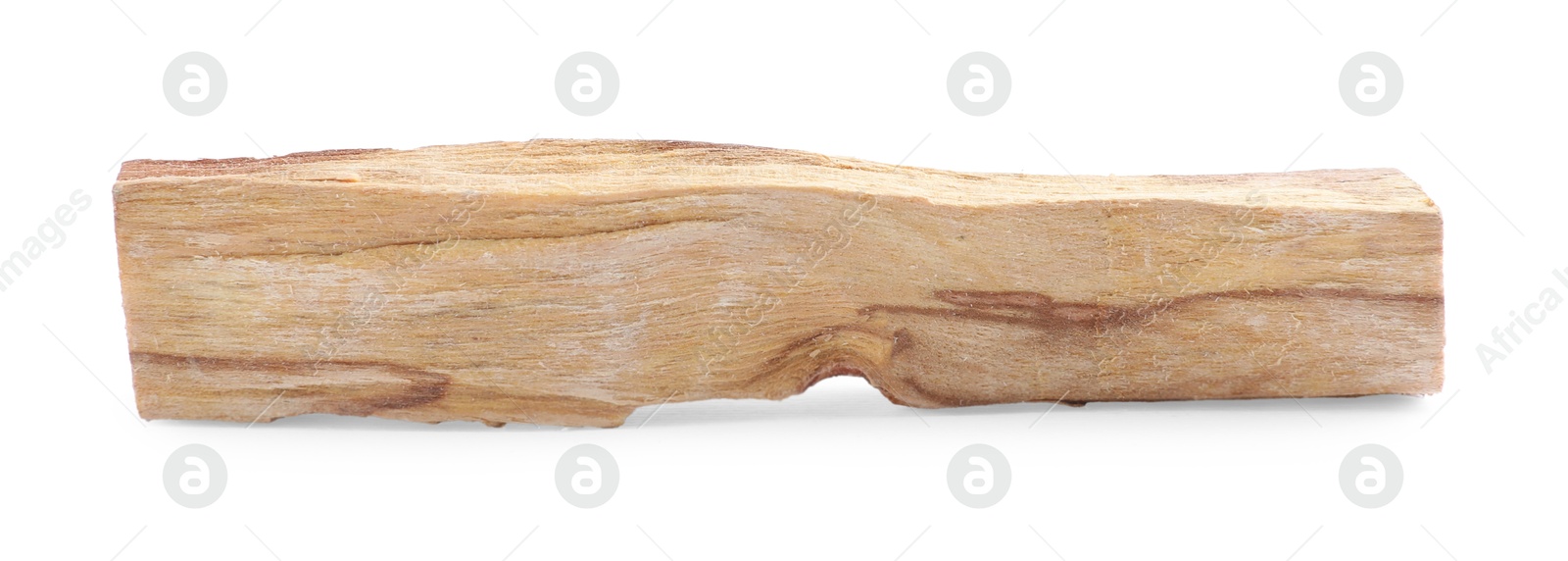 Photo of One palo santo stick on white background