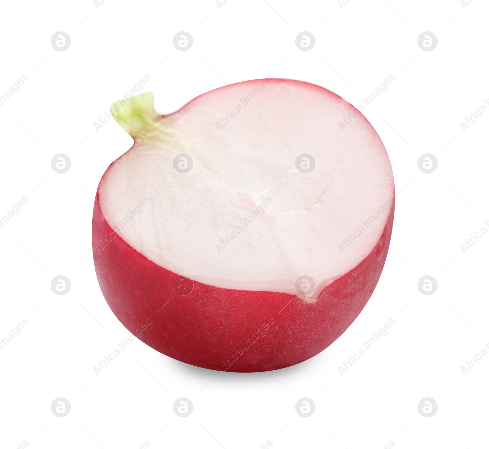 Photo of Piece of fresh ripe radish isolated on white