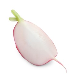 Photo of Piece of fresh ripe radish isolated on white