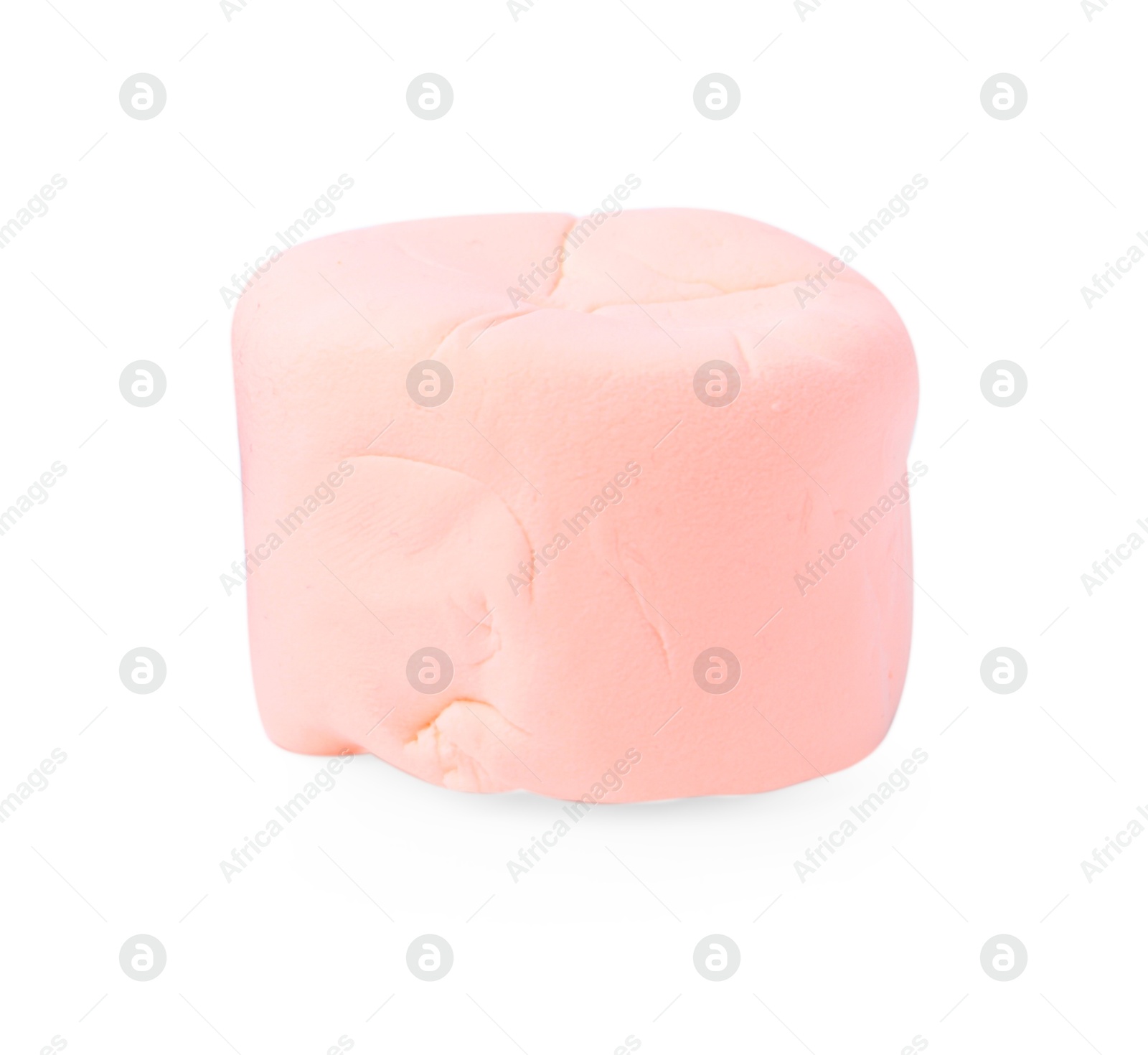 Photo of Pale pink play dough isolated on white