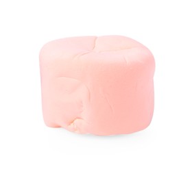 Photo of Pale pink play dough isolated on white