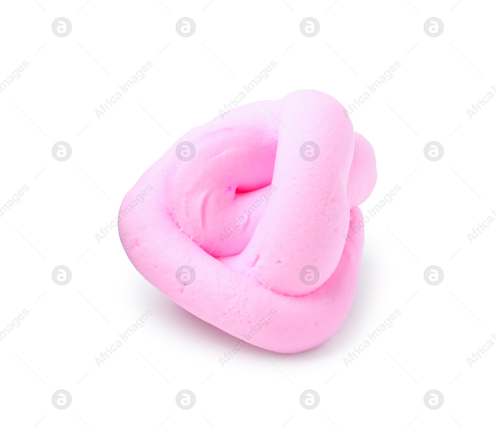 Photo of Bright pink play dough isolated on white