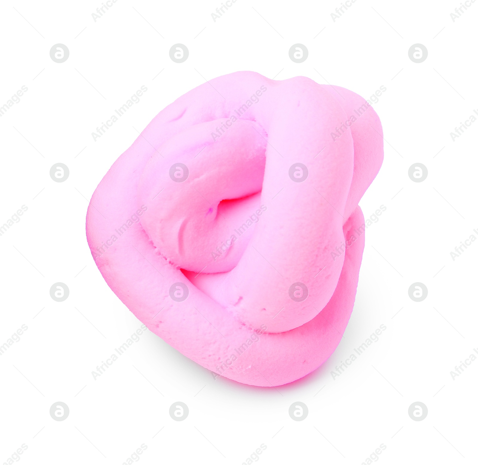 Photo of Bright pink play dough isolated on white