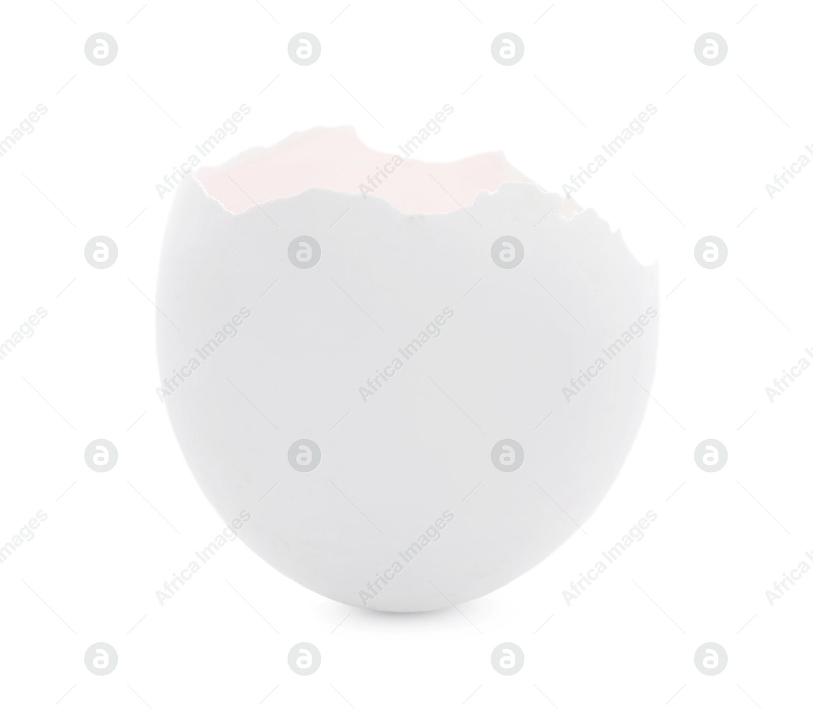 Photo of One piece of broken eggshell isolated on white