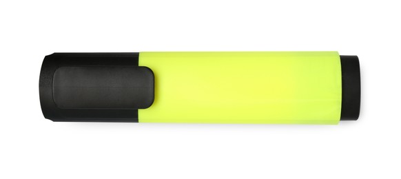 Photo of One highlighter isolated on white, top view