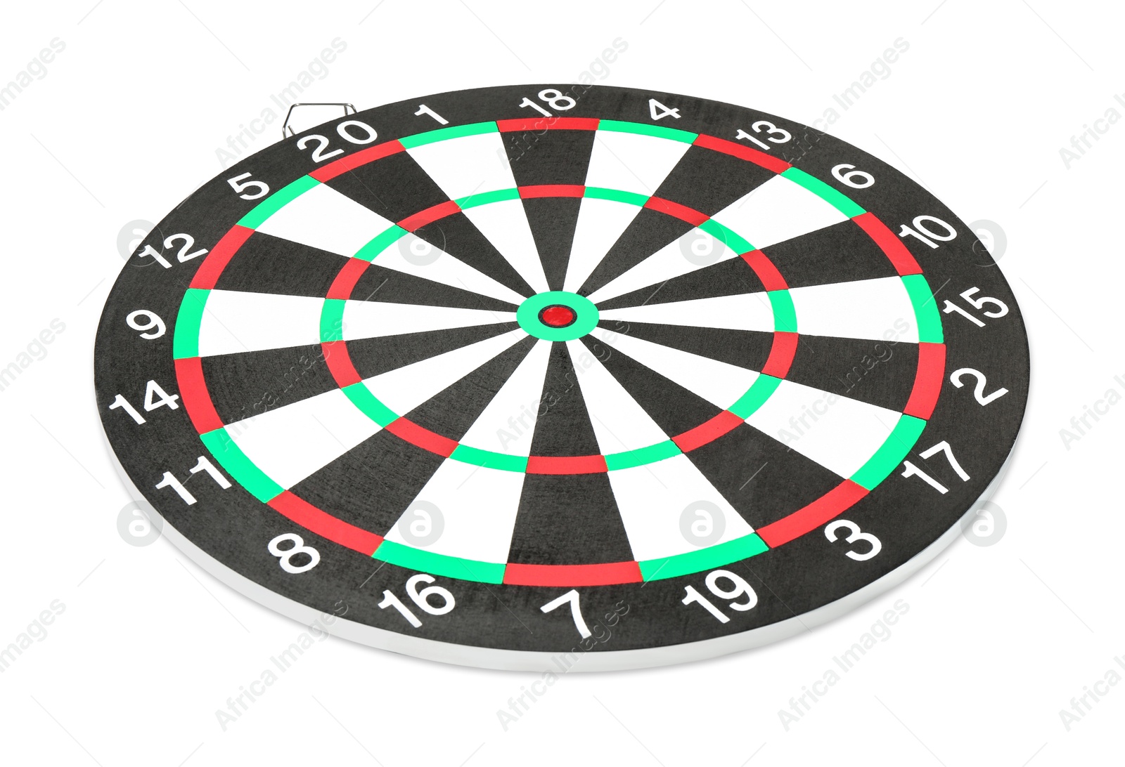 Photo of One dartboard isolated on white. Sports equipment