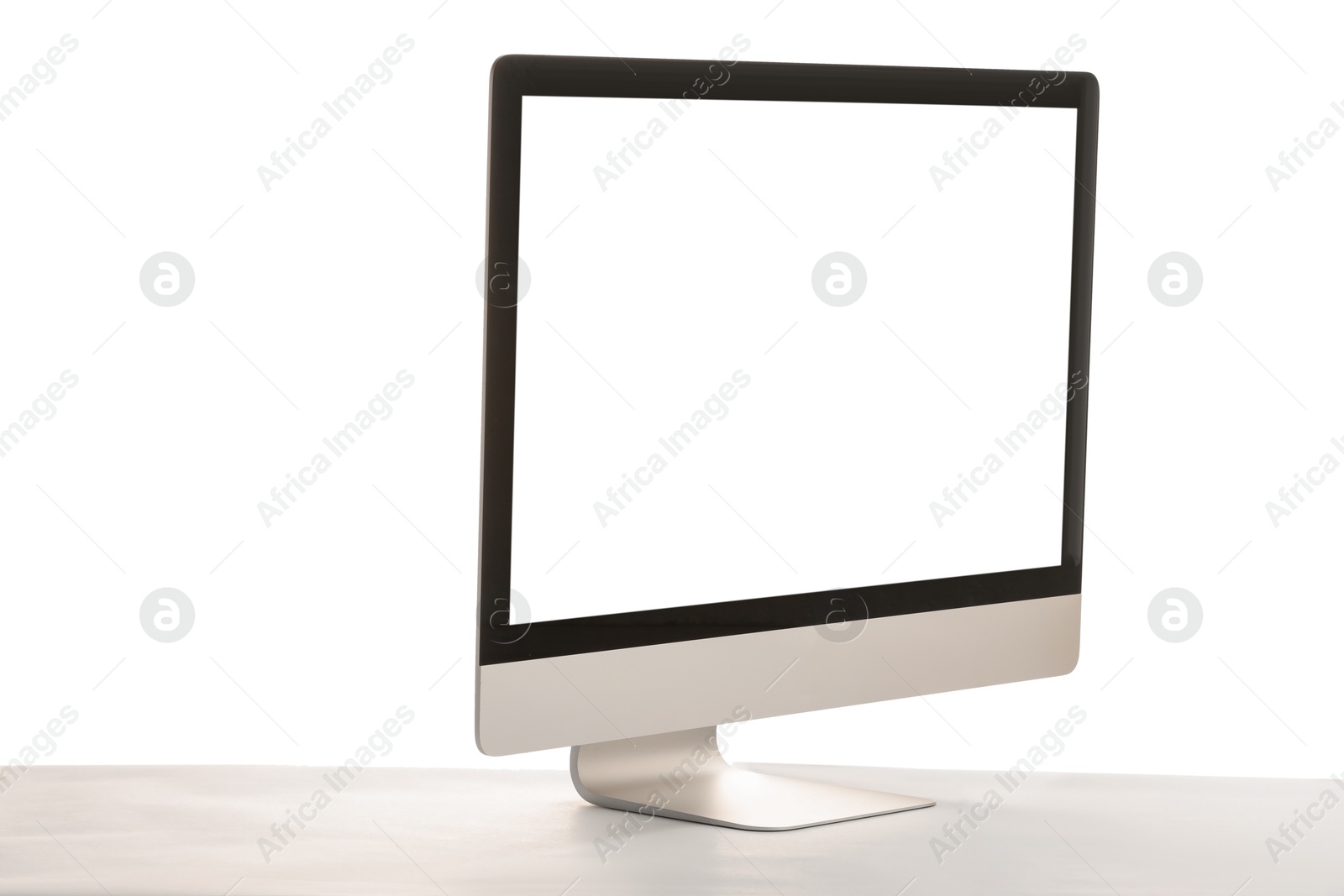 Photo of Computer monitor isolated on white. Modern technology