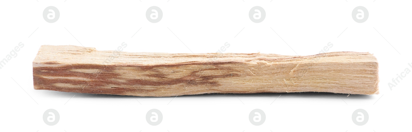 Photo of One palo santo stick on white background