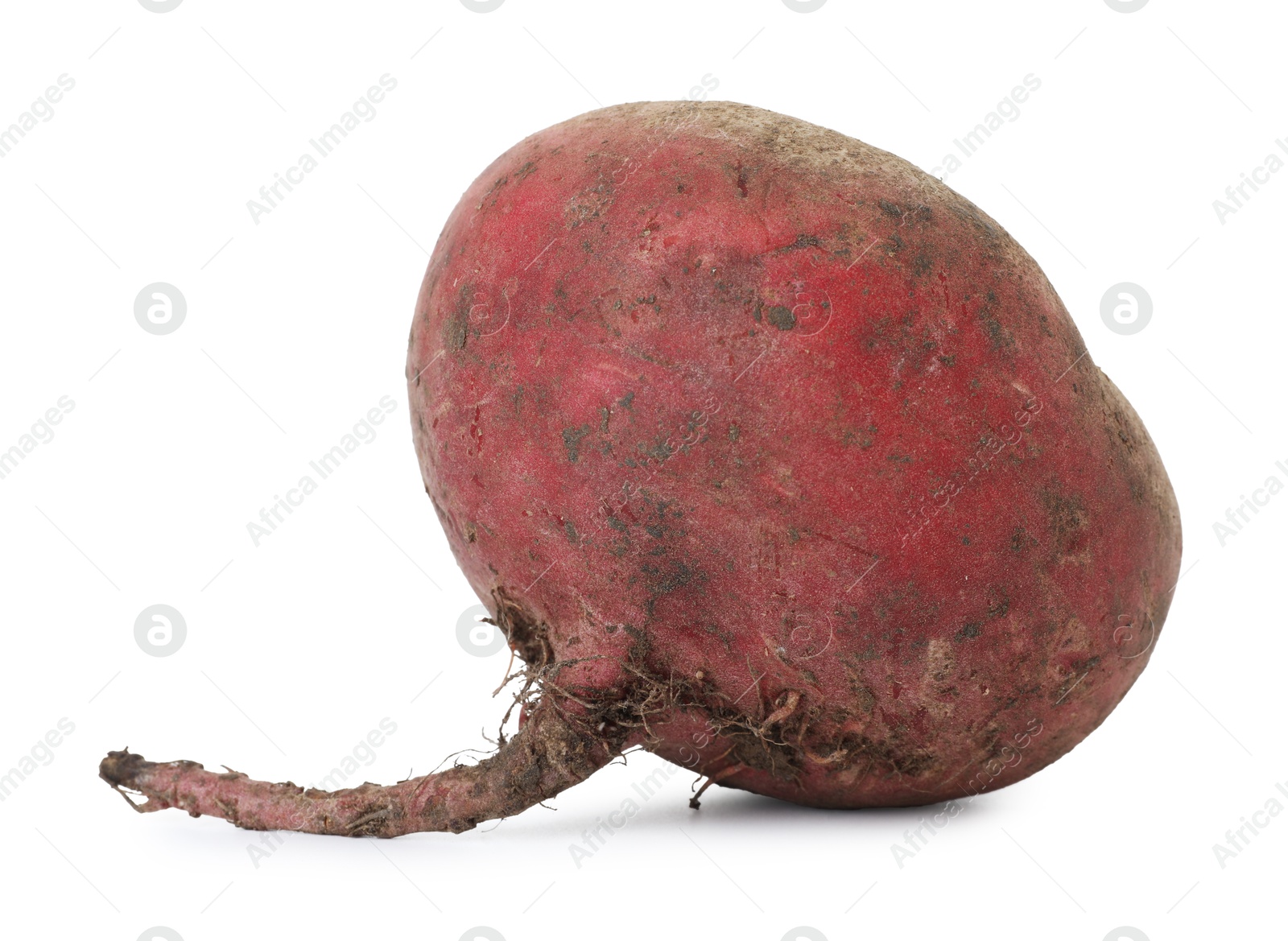 Photo of One fresh ripe beetroot isolated on white