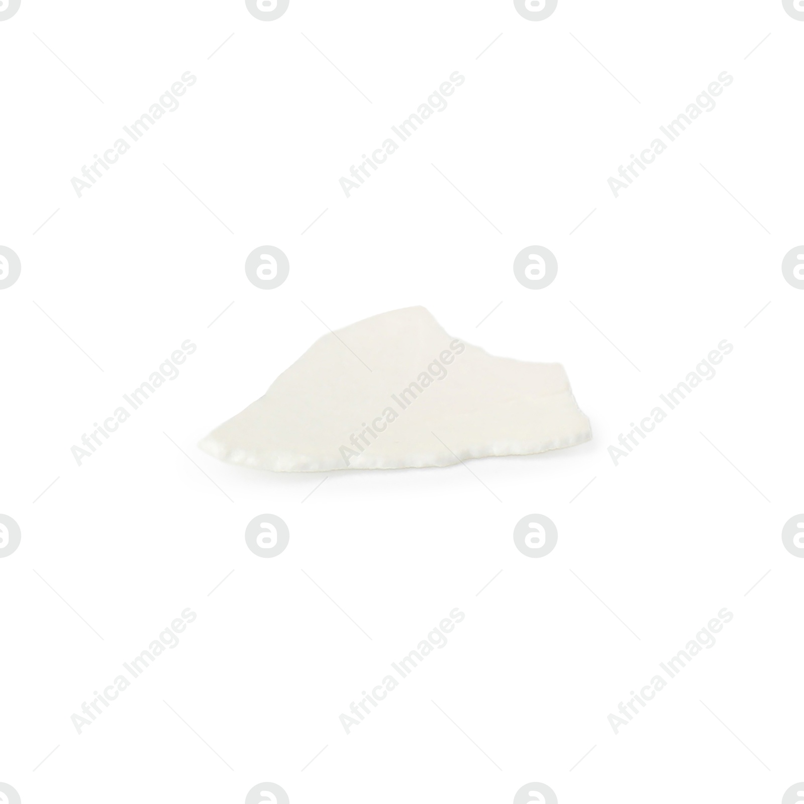 Photo of One piece of broken eggshell isolated on white