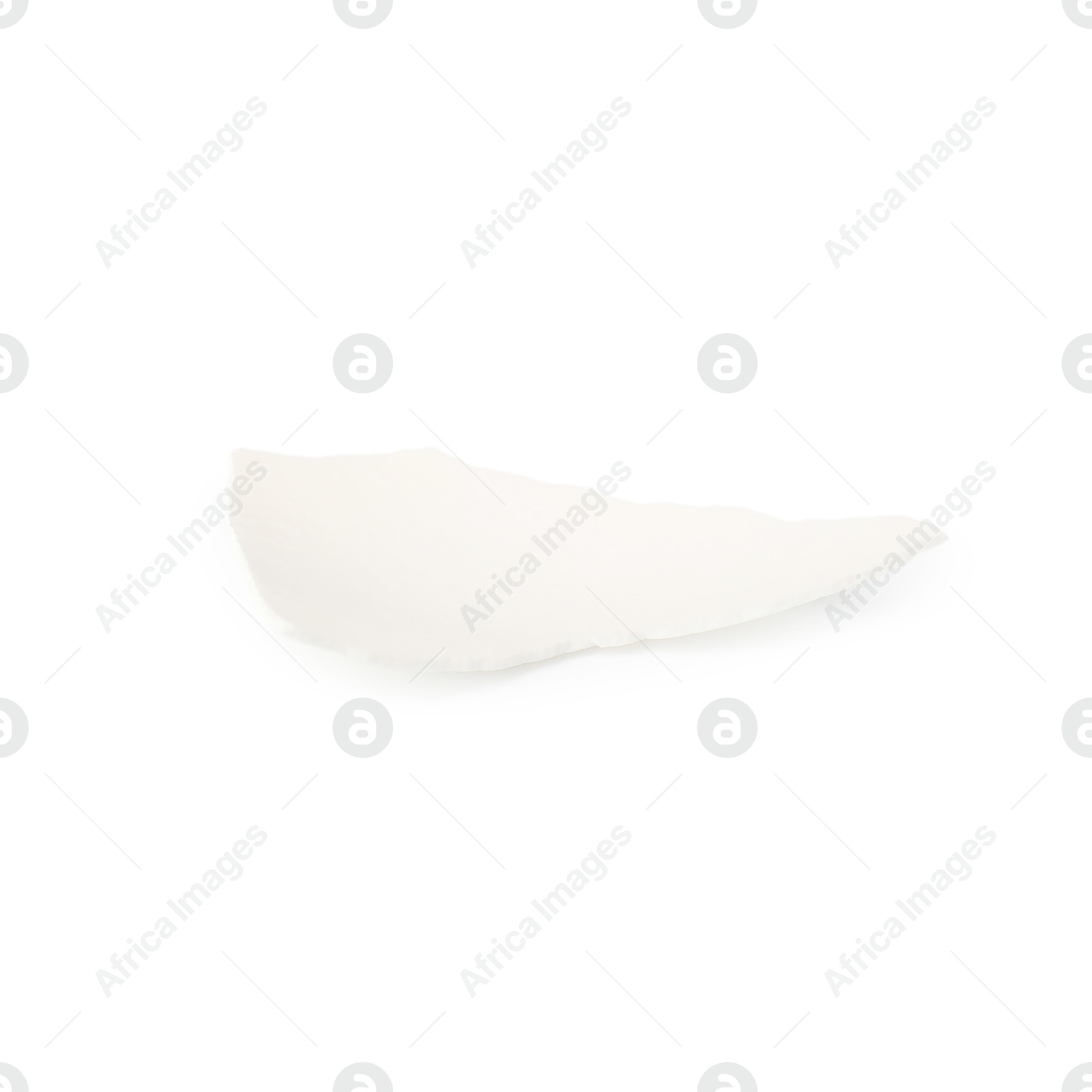 Photo of One piece of broken eggshell isolated on white