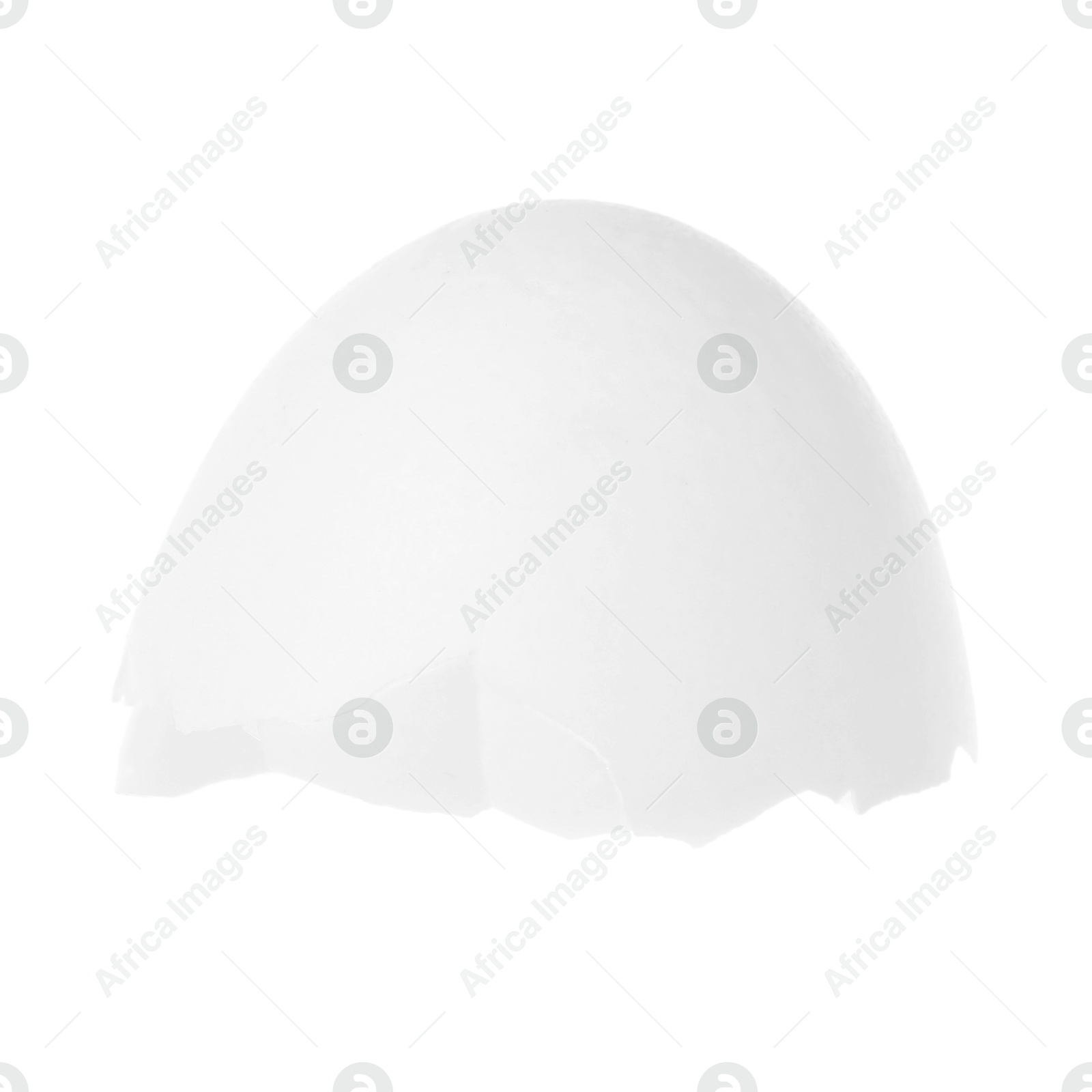 Photo of One piece of broken eggshell isolated on white