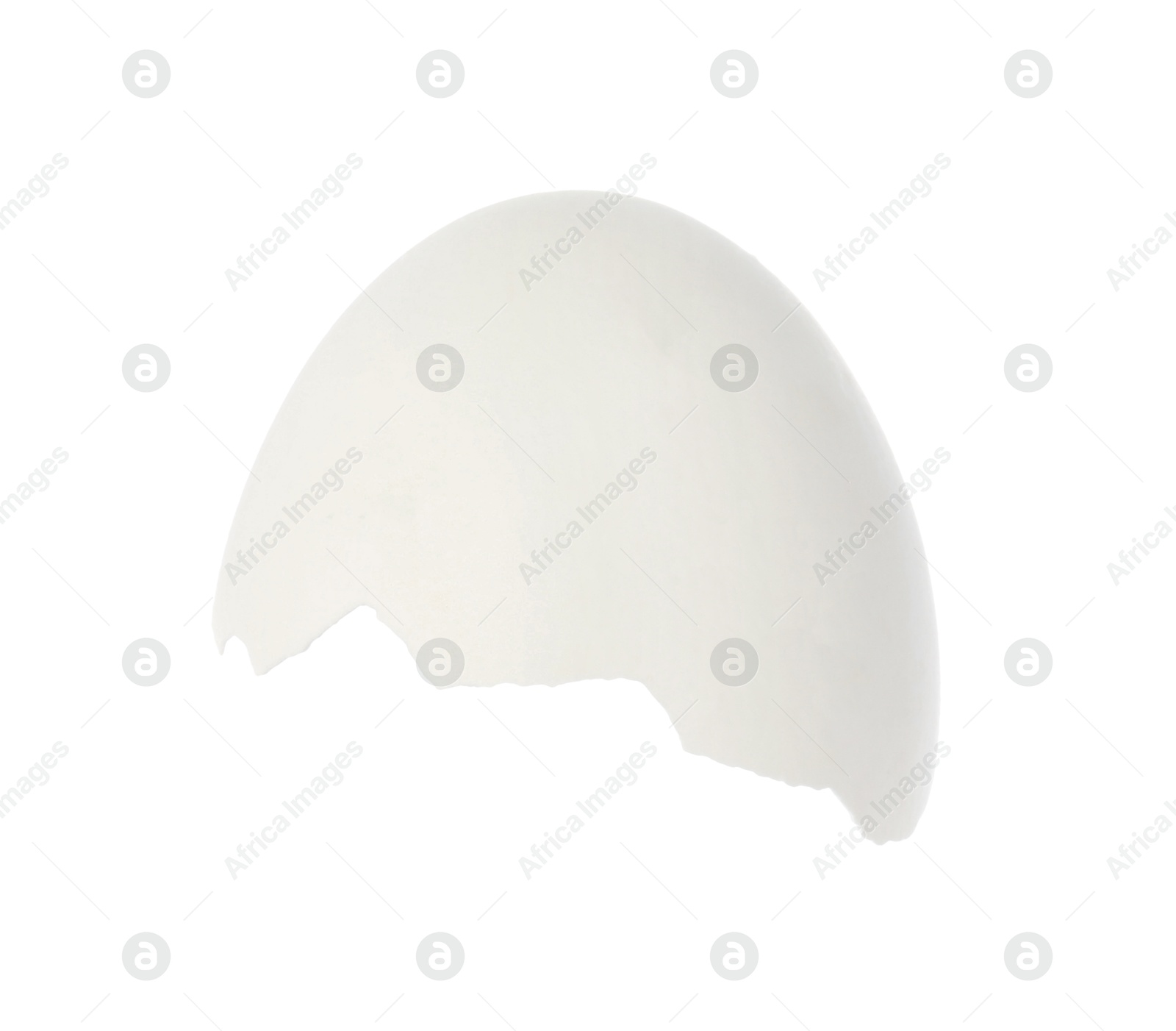 Photo of One piece of broken eggshell isolated on white