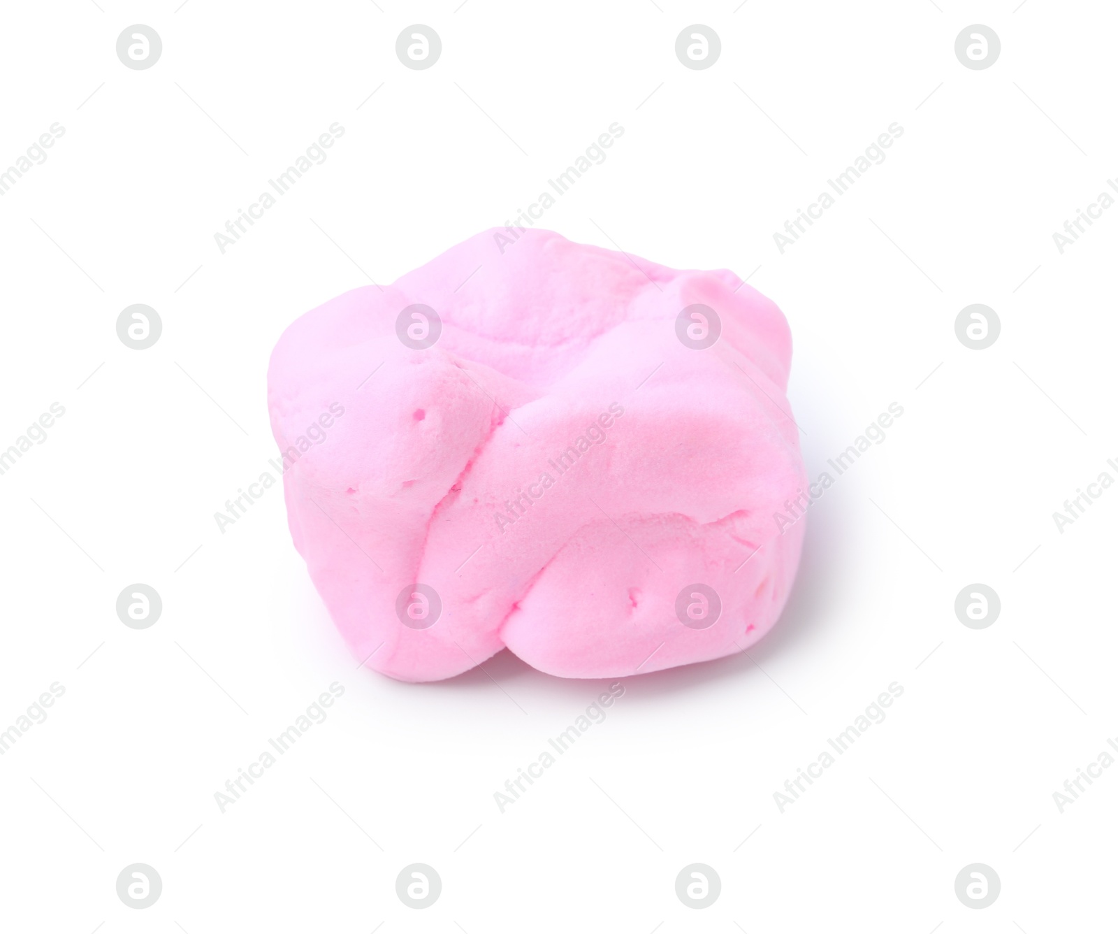 Photo of Bright pink play dough isolated on white