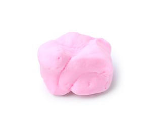 Photo of Bright pink play dough isolated on white