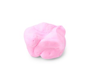 Photo of Bright pink play dough isolated on white