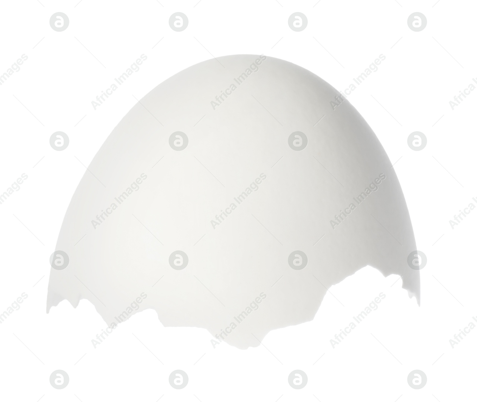 Photo of One piece of broken eggshell isolated on white