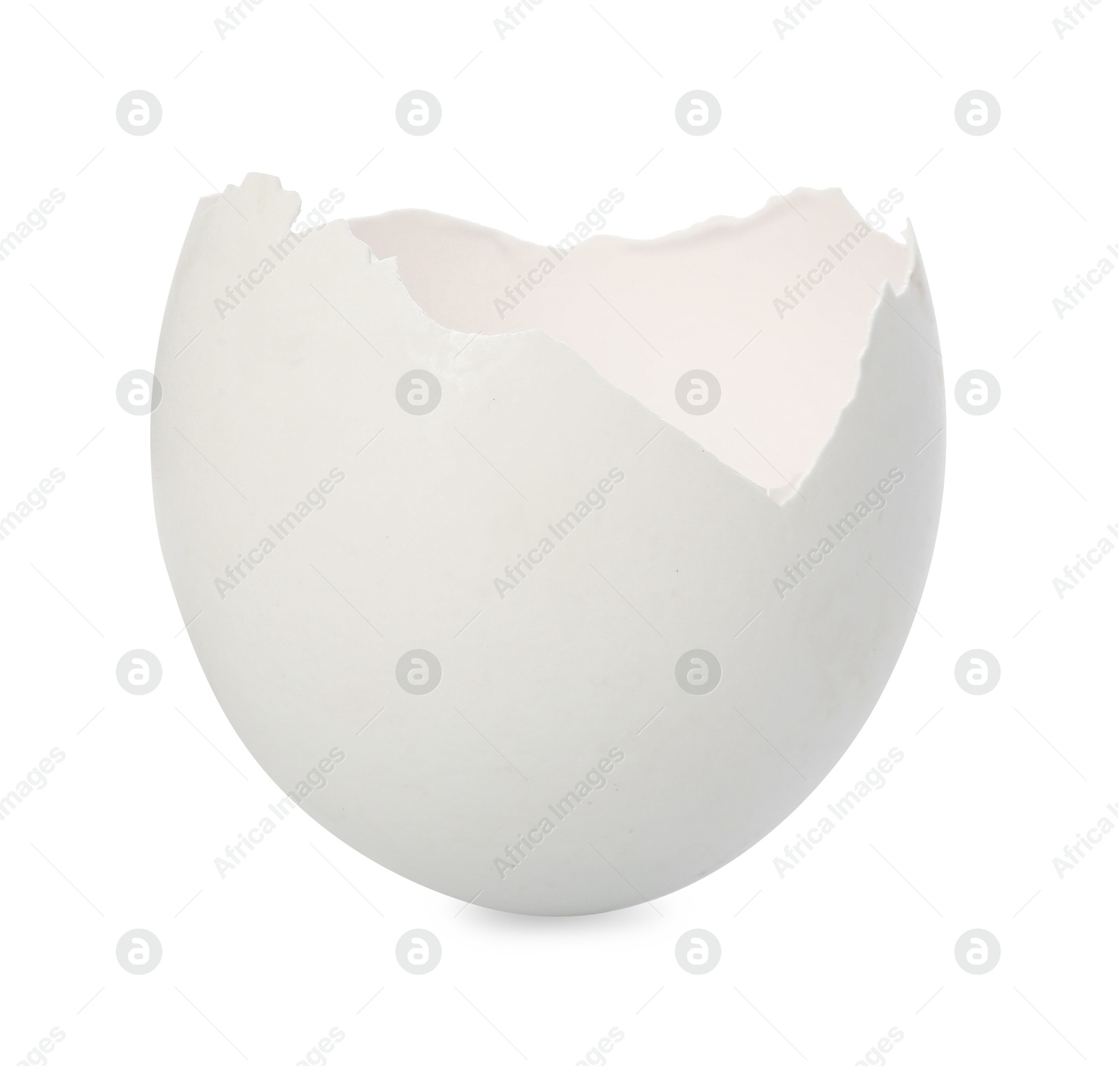 Photo of One piece of broken eggshell isolated on white