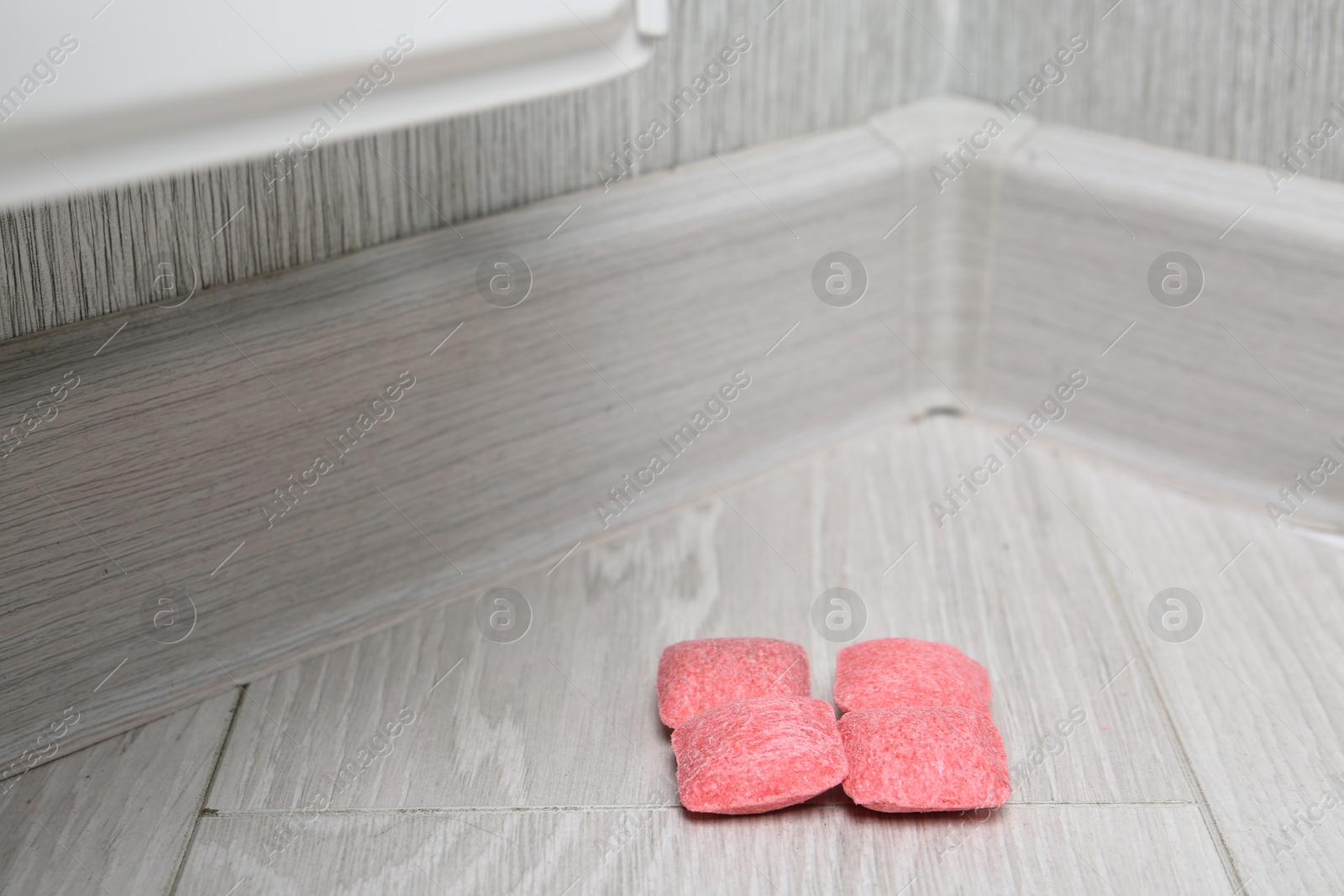 Photo of Rat poison on floor indoors, closeup view