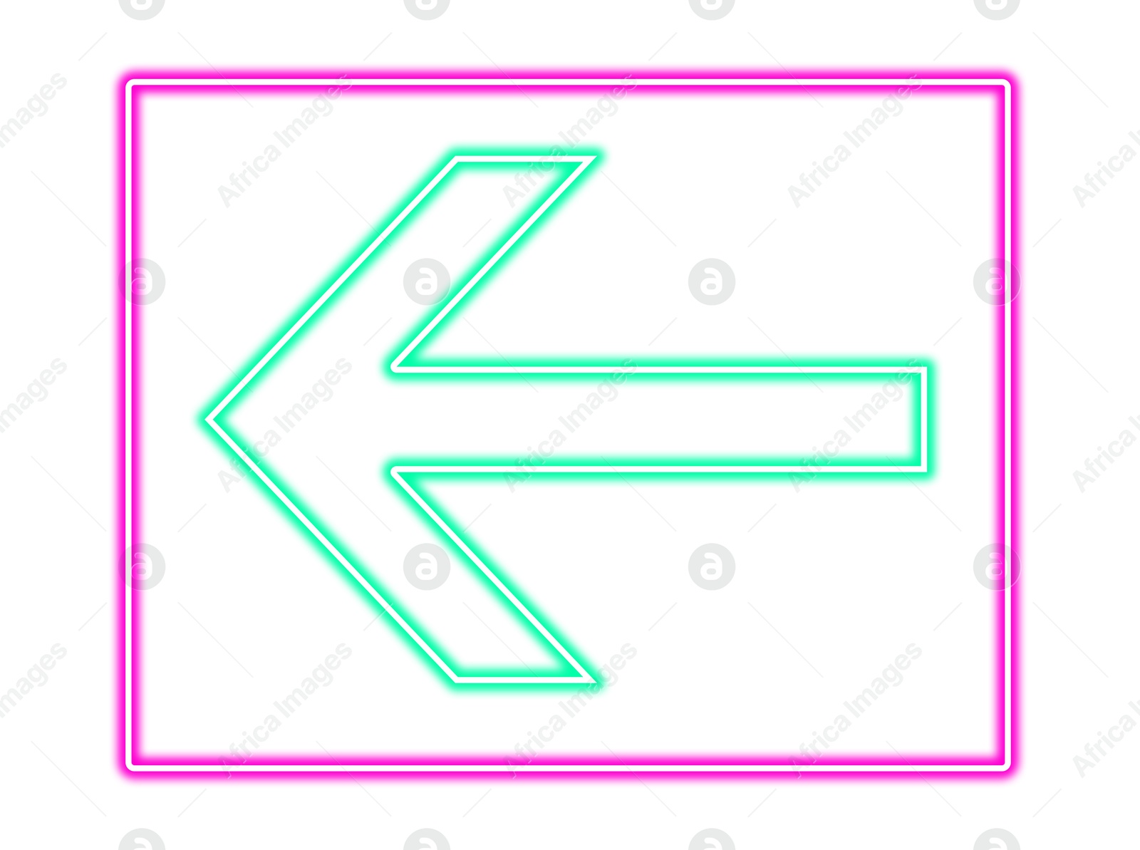 Image of Neon pointer with arrow on white background