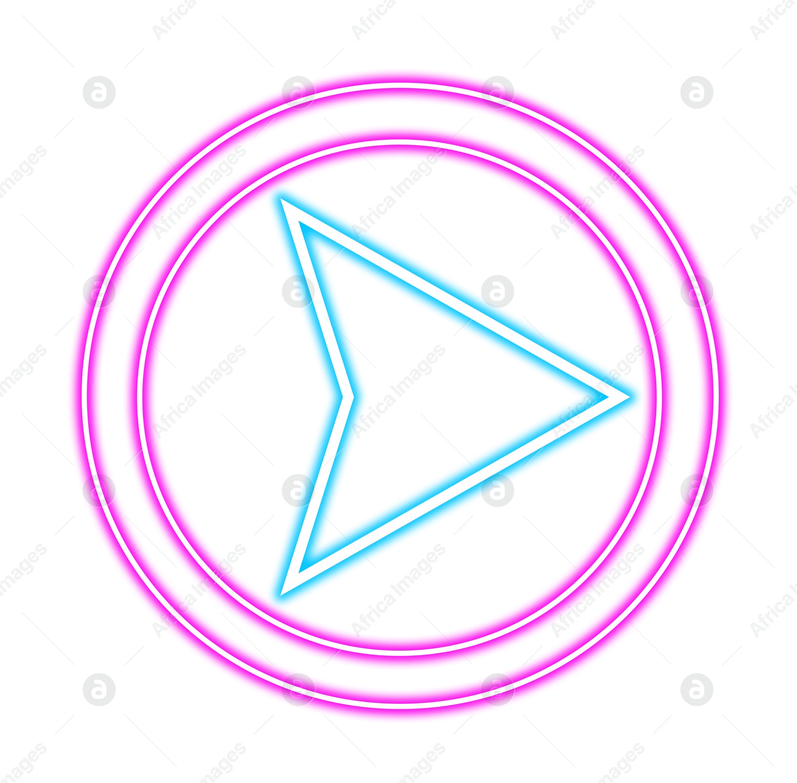 Image of Neon pointer with arrow on white background