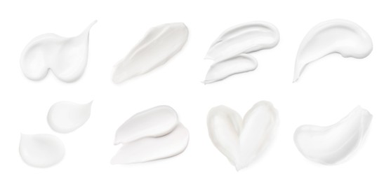 Image of Set of cream samples isolated on white