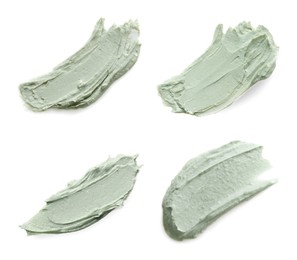 Image of Set of cream samples isolated on white