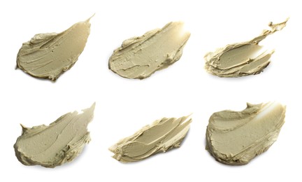 Image of Set of cream samples isolated on white