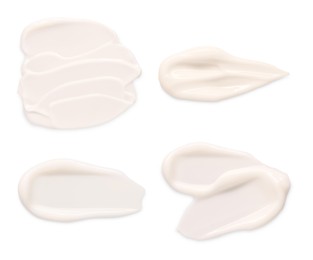 Image of Set of cream samples isolated on white