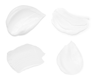 Image of Set of cream samples isolated on white