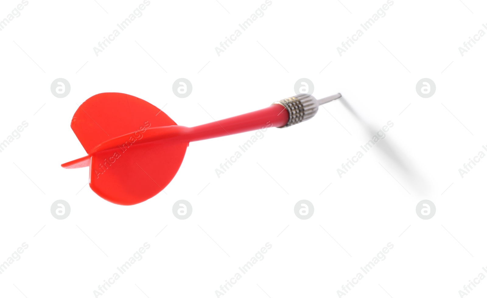 Photo of One red dart arrow isolated on white