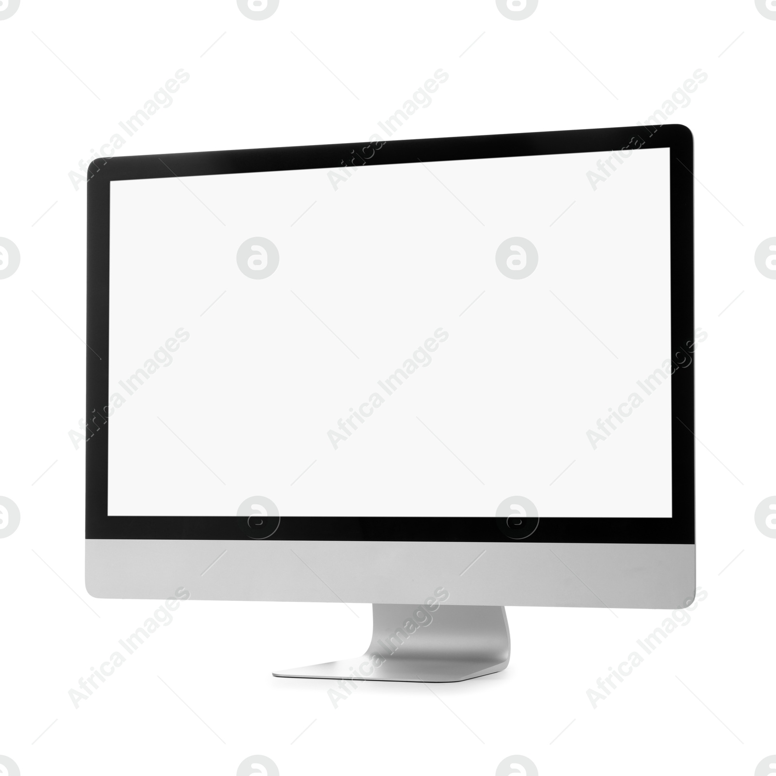 Photo of Computer monitor isolated on white. Modern technology