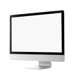 Photo of Computer monitor isolated on white. Modern technology