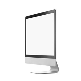 Photo of Computer monitor isolated on white. Modern technology