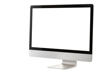 Photo of Computer monitor isolated on white. Modern technology