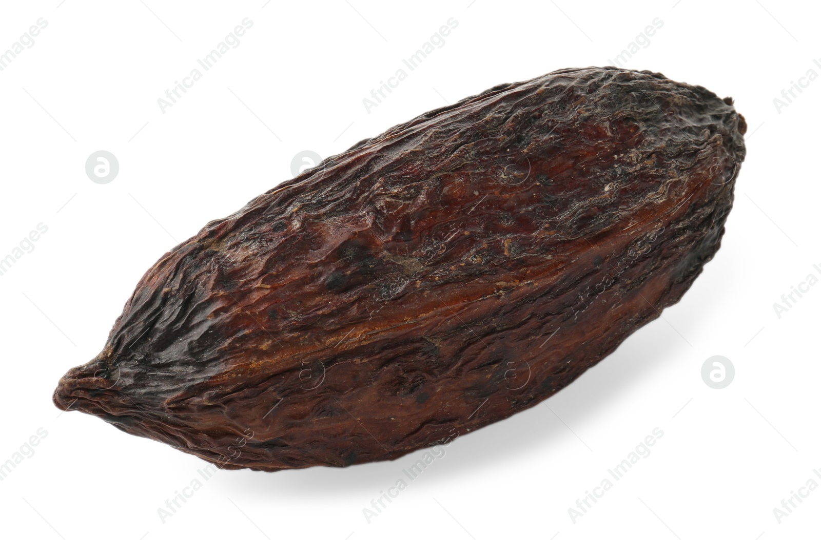 Photo of Whole tropical cocoa pod isolated on white