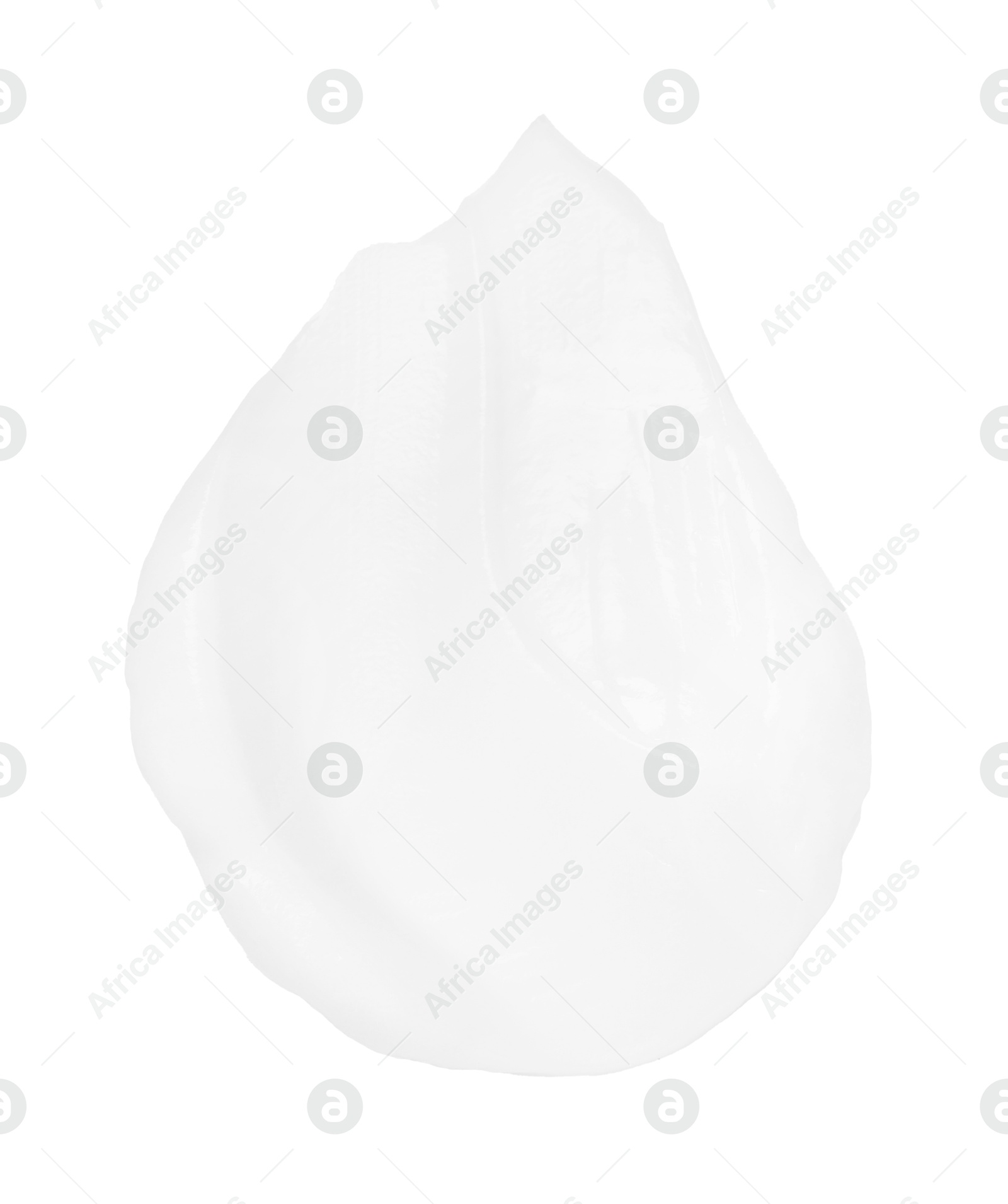 Photo of Cream sample isolated on white, top view