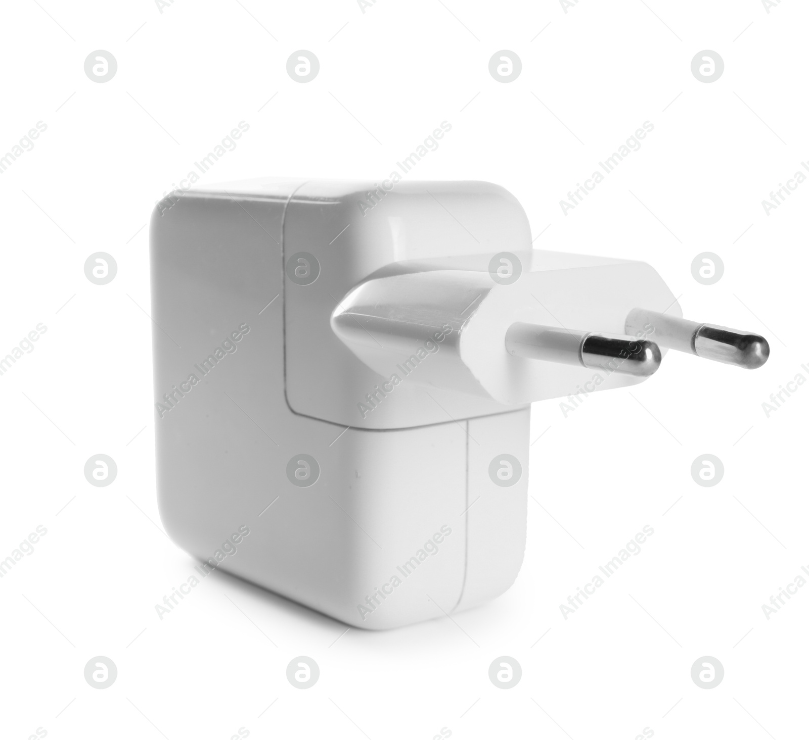 Photo of USB power adapter (charger) isolated on white