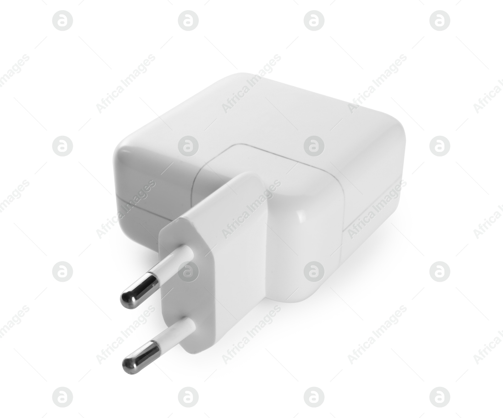 Photo of USB power adapter (charger) isolated on white