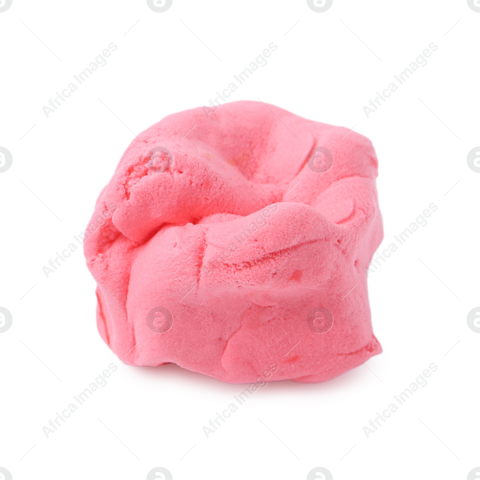 Photo of Bright pink play dough isolated on white