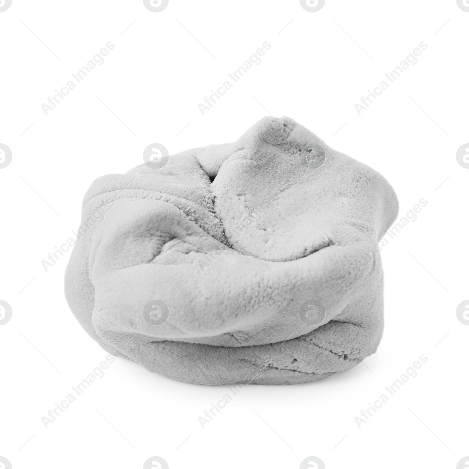 Photo of Piece of grey play dough isolated on white