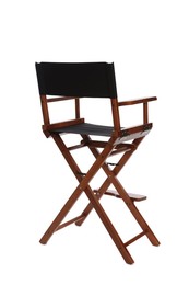 Photo of One empty director's chair isolated on white