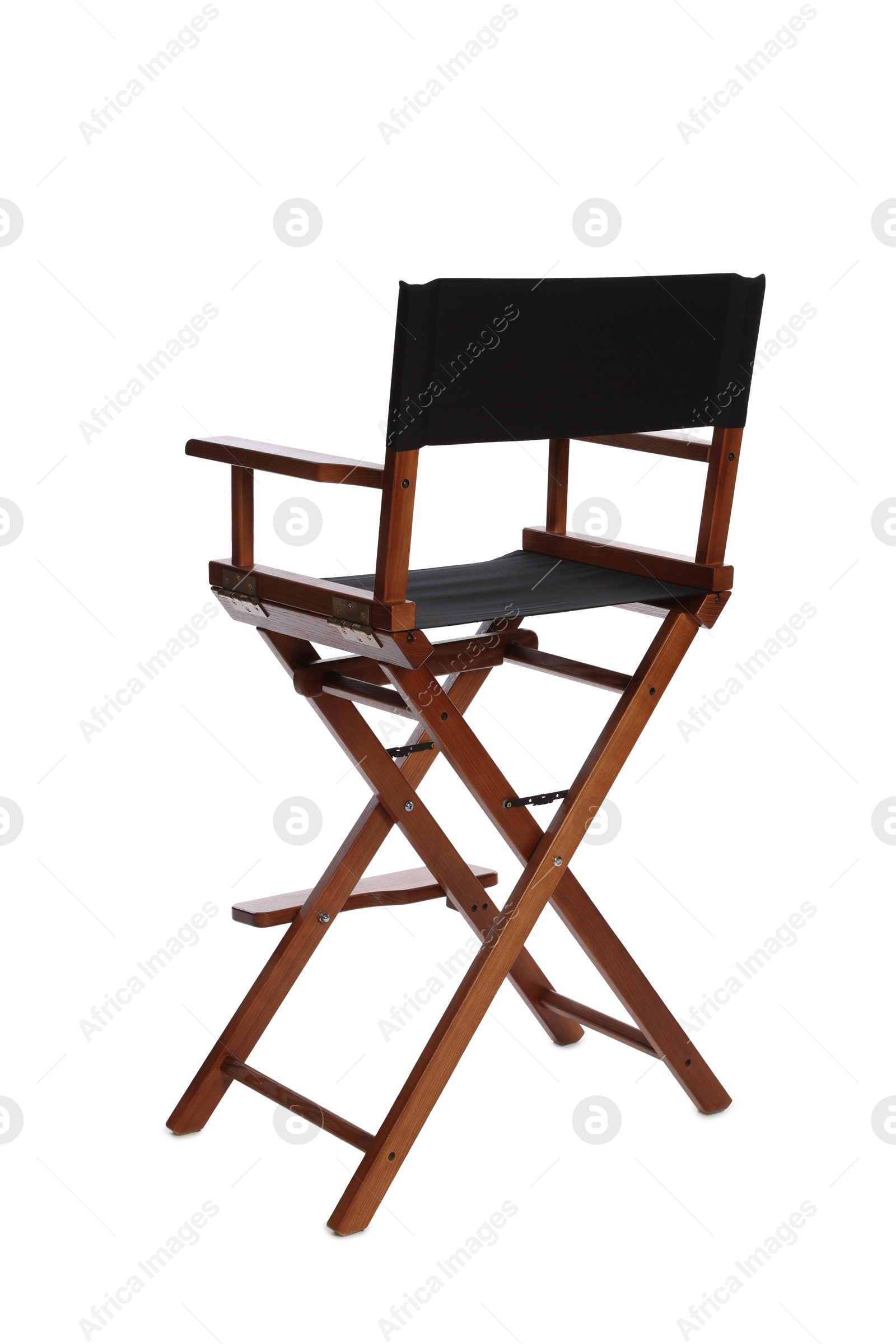 Photo of One empty director's chair isolated on white