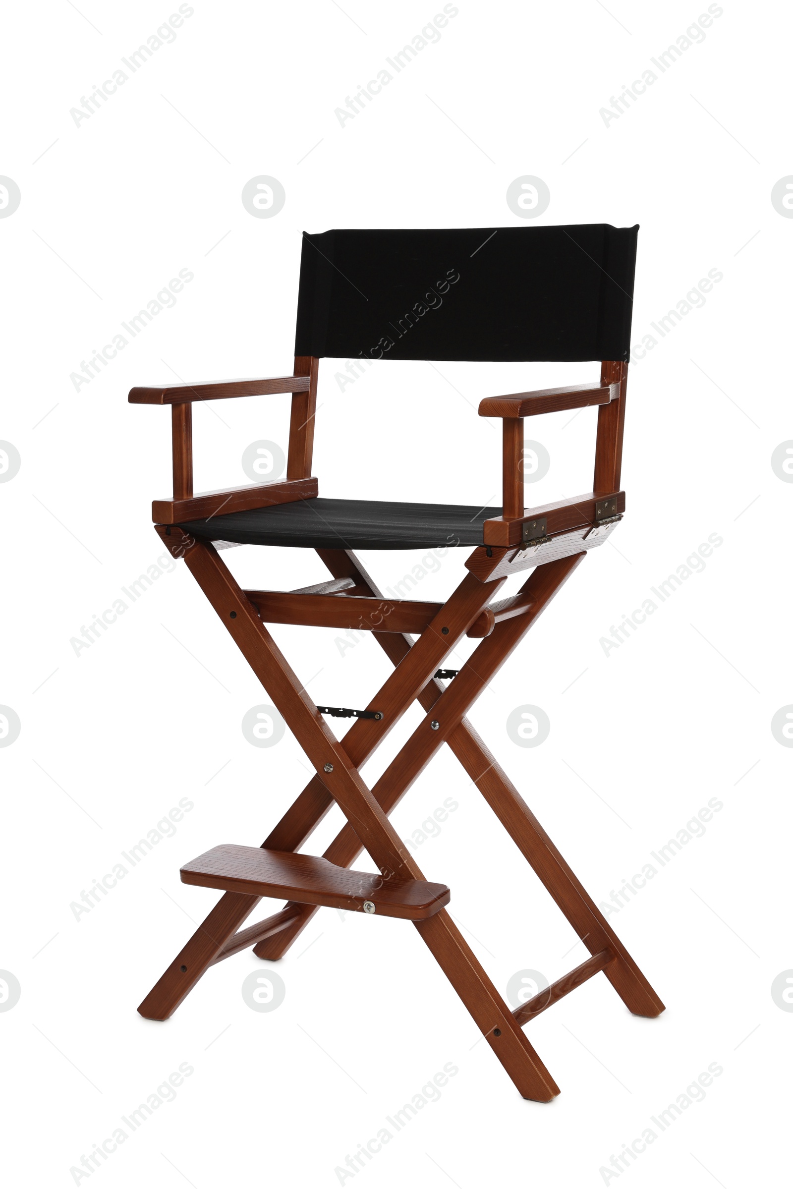 Photo of One empty director's chair isolated on white