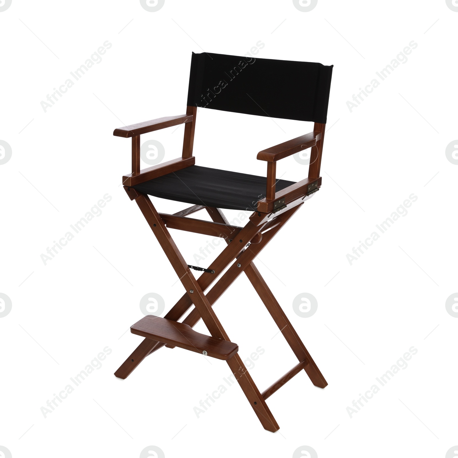 Photo of One empty director's chair isolated on white