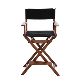 One empty director's chair isolated on white