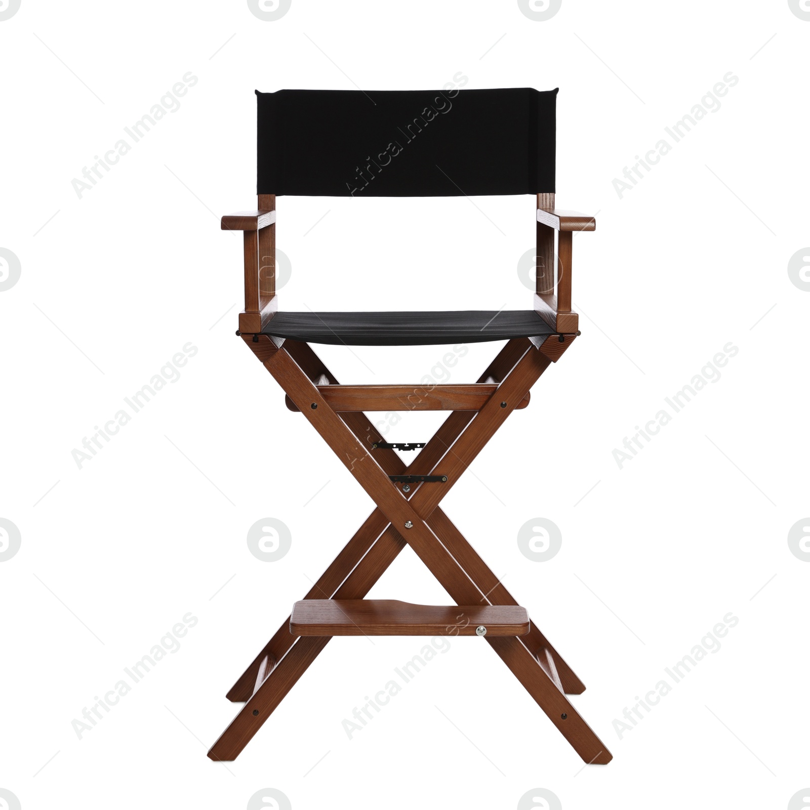 Photo of One empty director's chair isolated on white