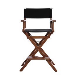 One empty director's chair isolated on white