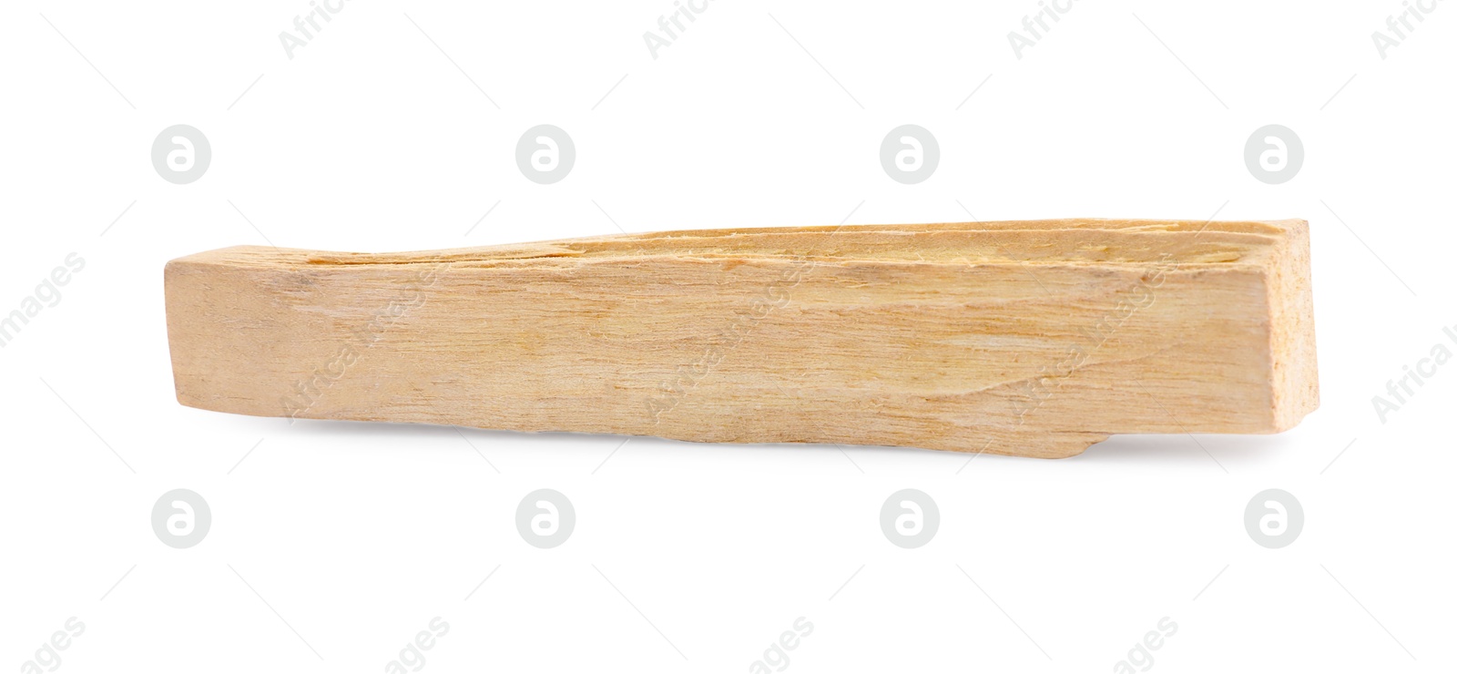 Photo of One palo santo stick on white background