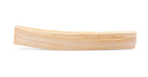 Photo of One palo santo stick on white background